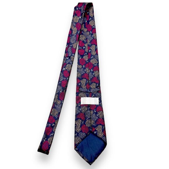 Enrico Coveri Mens Vintage Silk Dress Tie Made in Italy Abstract Floral 59" 3.5" - Picture 3 of 10